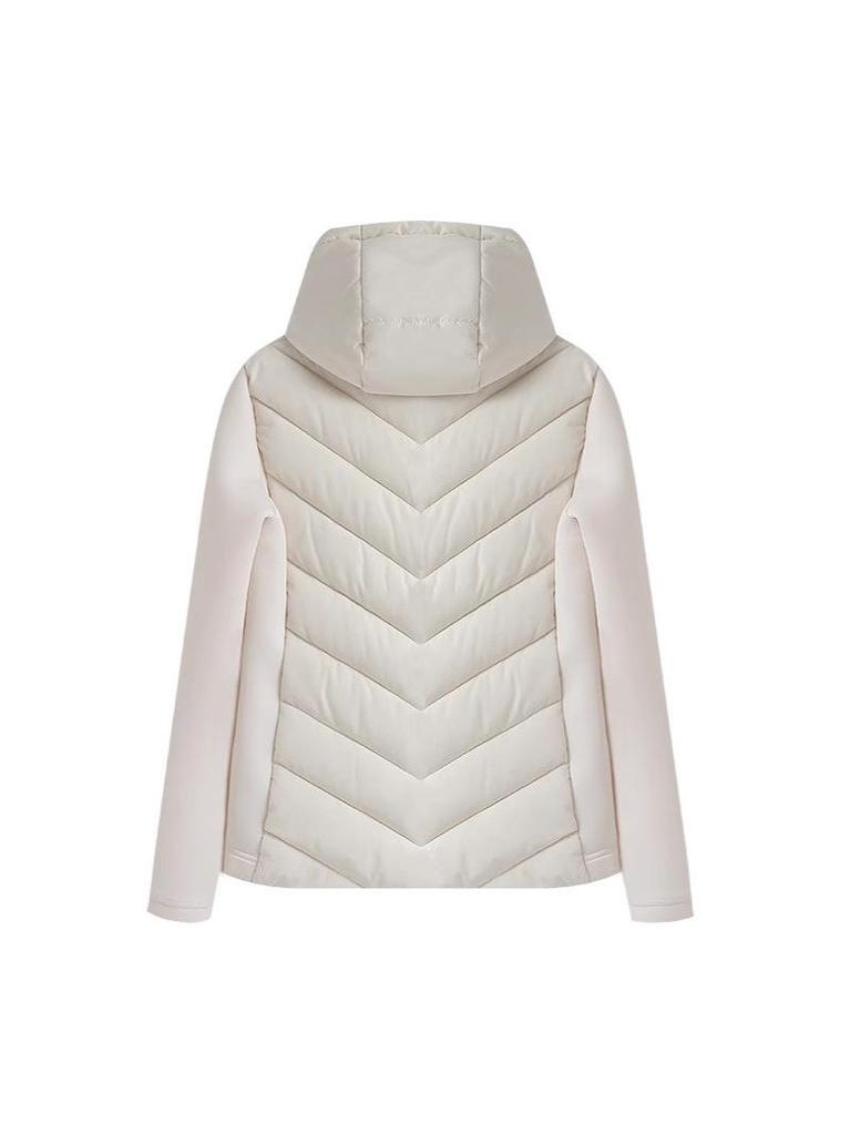 Giacca da Donna Autunno/Inverno 2025 Dimagrante con Cappuccio Stile College in Cotone - Europea
