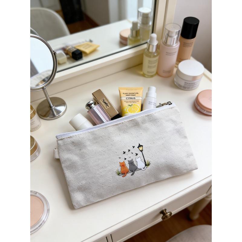 2026 New Cat Storage Bag, Stationery, Cosmetics, Daily Necessities Storage Bag, Portable Travel