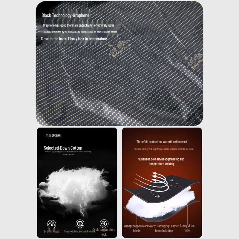 ROMON Men's Hooded Warm Padded Jacket