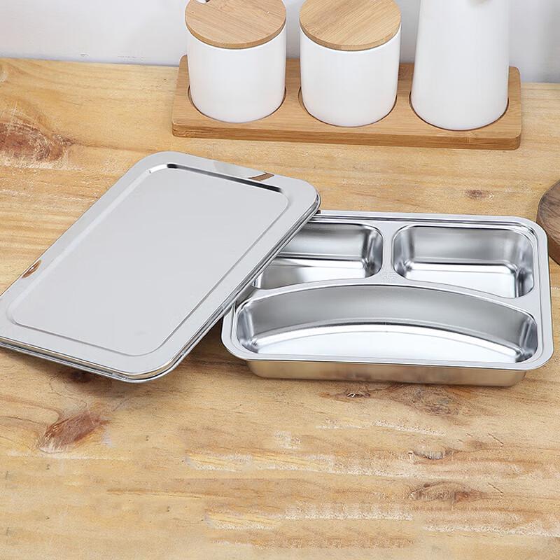 Anyi 304 Stainless Steel 3-Compartment Lunch Box