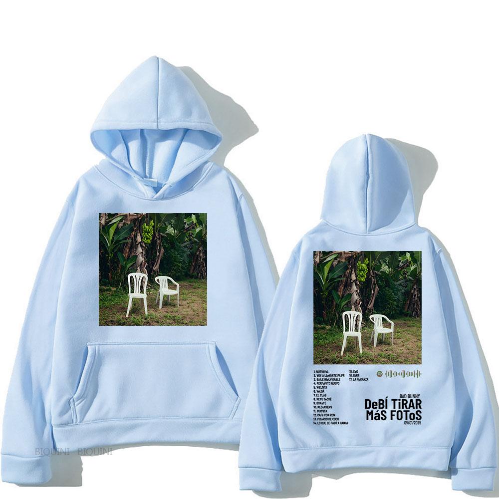 

Новий альбом 2025 року Debí Tirar Más Fotos Толстовки DTMF з графічним принтом Bad Bunny, зимові повсякденні топи XXXL