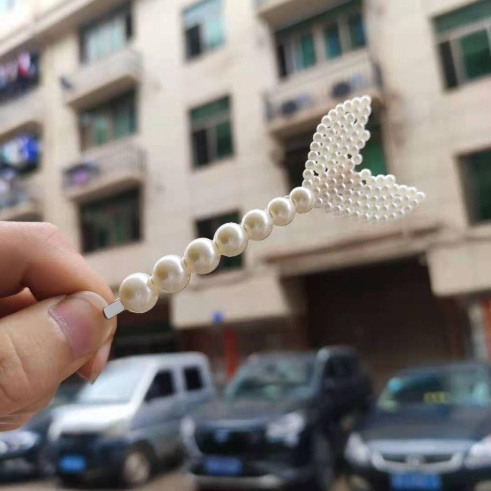 18 Stück/Set Pony-Klammern Perlen-Haarnadel-Set Geometrische Entenschnabel-Klammern Mode Zink-Zinklegierung Haarspangen Damen