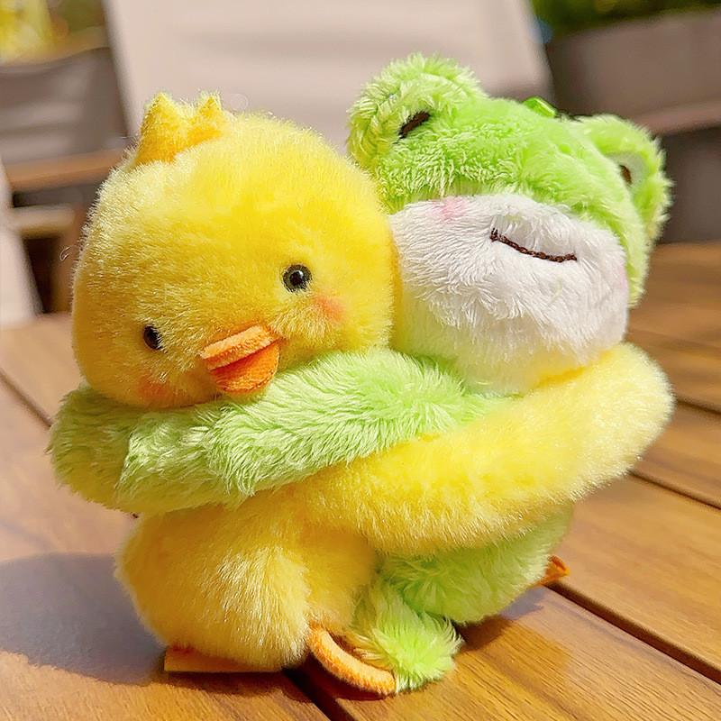 Monkey Cute Rabbit Fox Dog Penguin Cartoon Animal Pair Plush Toy Pendant