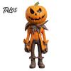 Unique Holiday Interior Ornaments Halloween Pumpkin Man Figurine, Resin Figure, Classic Ghost Desktop Decoration for Home Face Ornament Tabletop
