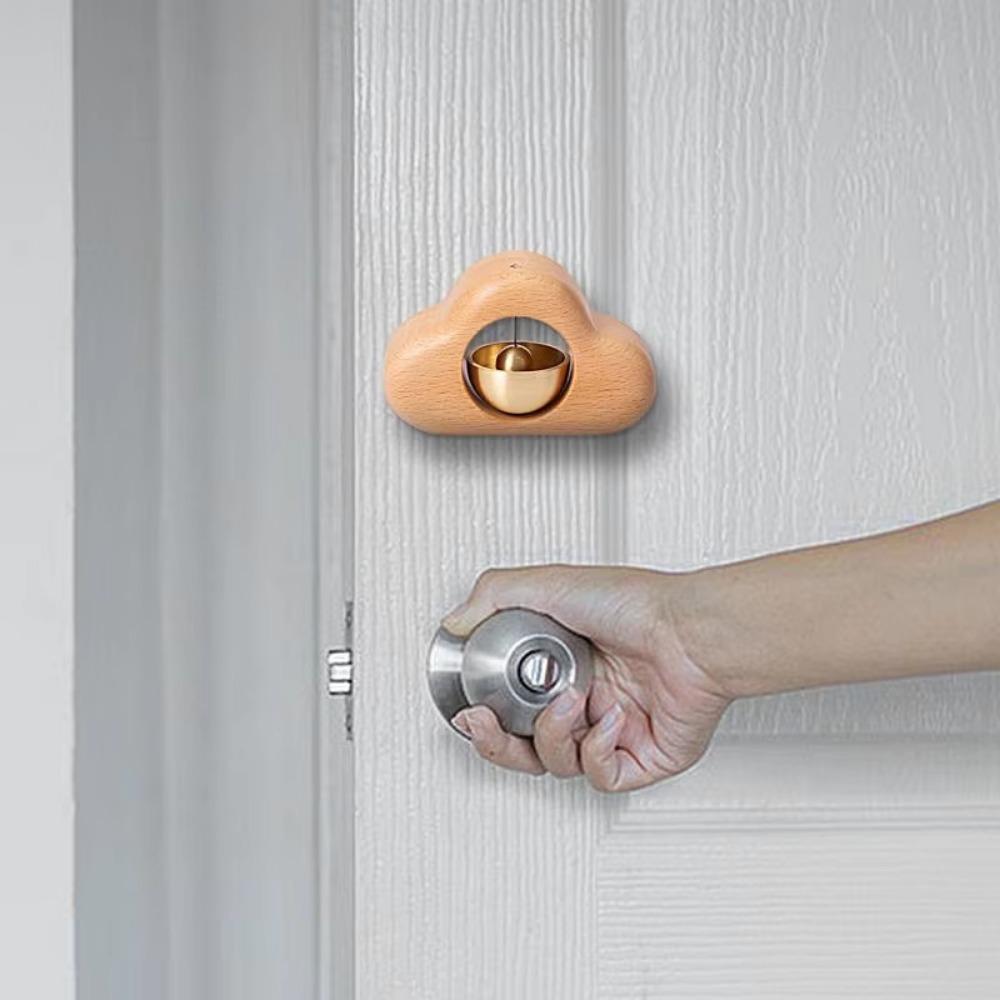 Cartoon Animal Owl Ornament Unique Cloud Wooden Doorbell Practical Animal Wind Bell  Entrance Door