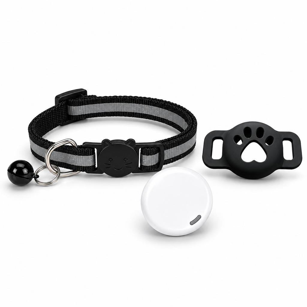 Intelligenter iOS Tracker Reflektierendes Katzenhalsband - Verstellbarer Anti-Verlust Bluetooth GPS Finder Locator Smart Tag für Katzen Kätzchen 3
