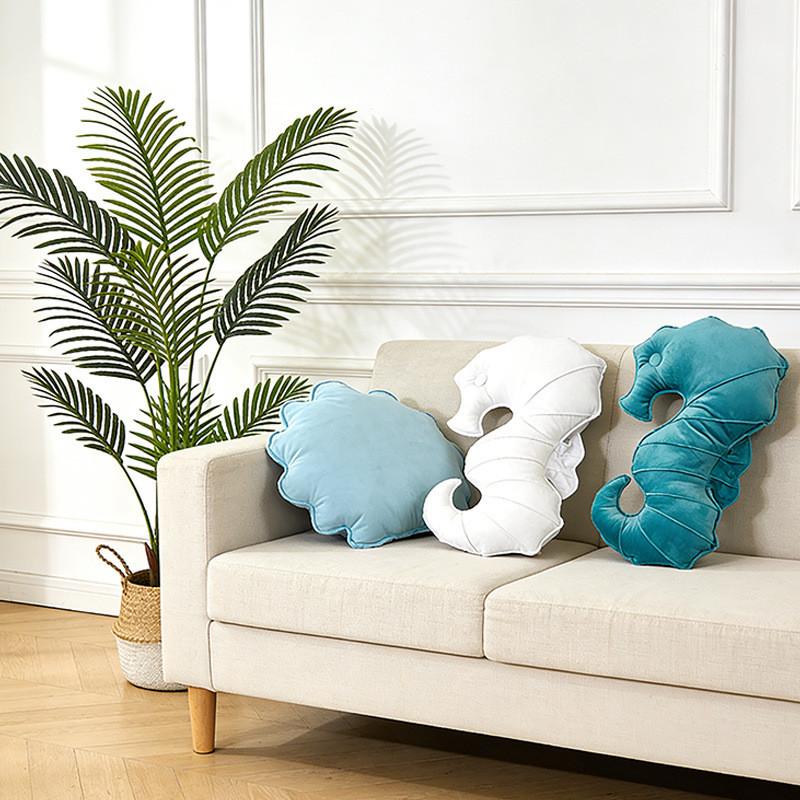 Marine Animal Throw Pillow With Dutch Velvet Cover For Living Room Decor