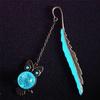 1Xluminous Night Owl Semn de carte Etichetă Read Maker Feather Book Papetarie
