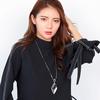 Faux Gemstone Rhinestone Rhombus anheng genser kjede kvinner halskjede