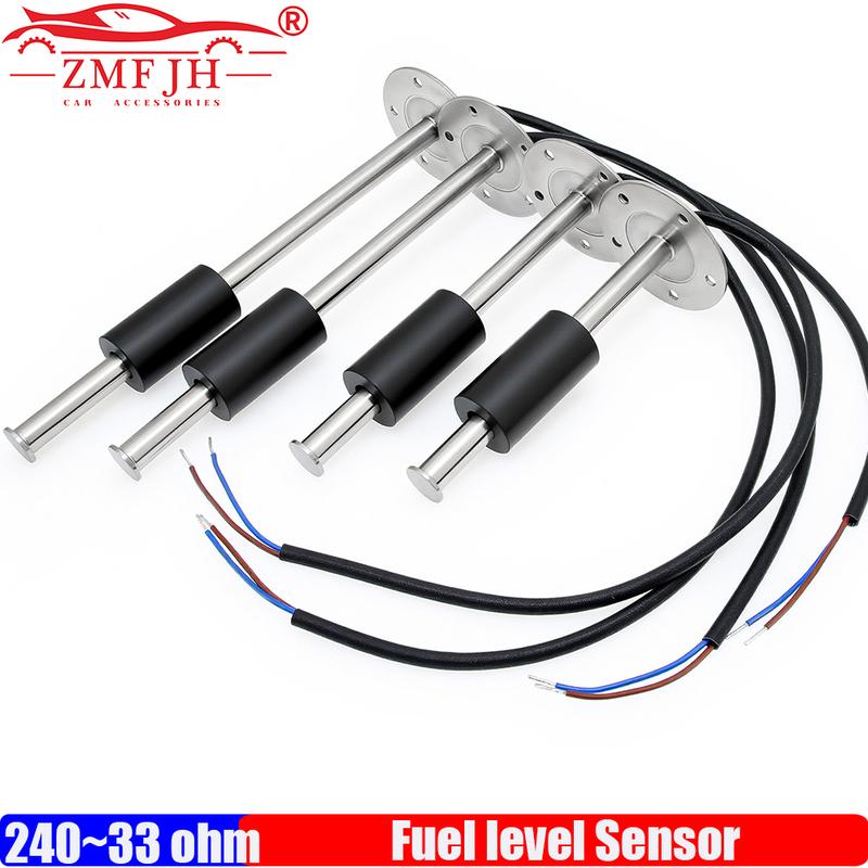 ZMFJH New 240-33OHM Fuel Level Sensor 100-600MM Oil Tank Float Level Sensor Stainless Steel Oil Liquid Water Level Sensor Screws