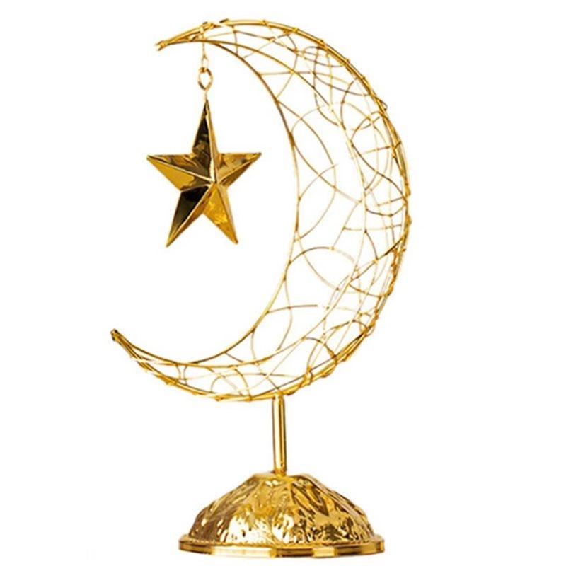 

Decorative Moon Figurine Ornament Festive Desk Display For Tables Moon And Star Centerpieces For Home Party Table золотой