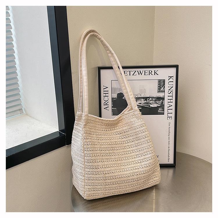 New Bag Casual Woven Small Fresh Shoulder Spring and Summer New Fresh Tote Bag Portable Women's Bag