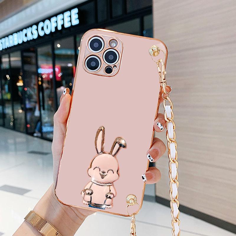 

Crossbody Lanyard Necklae Leather bracket Phone Case for Samsung Galaxy M54 M23 M14 M31 F13 F23 M13 M53 M52 M51 M21 Підставка Cover for Samsung M53 рожевий