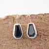 Coffin London Blue Topaz Gemstone Dangling Artisan Earrings 925 Sterling Silver EE-137-8