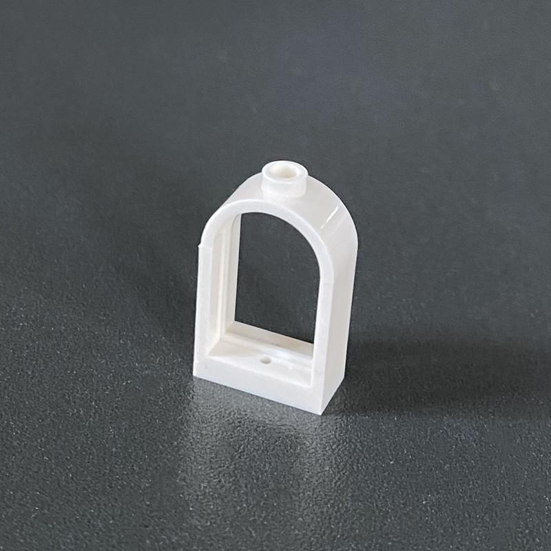 

Совместимый строительный блок 30044, строительный блок из мелких частиц, детали сцены дома с видом на улицу, 1X2X2, рама окна-купола 2/3 100g