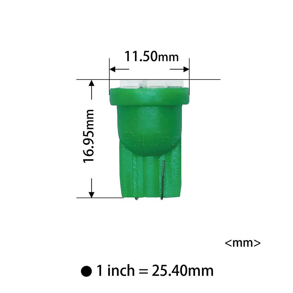 PA 10pcs T10 LED White 6000K Car Room Lamp/License Plate Light Interior Light 3528 LED Element Bulb 1/2" Socket