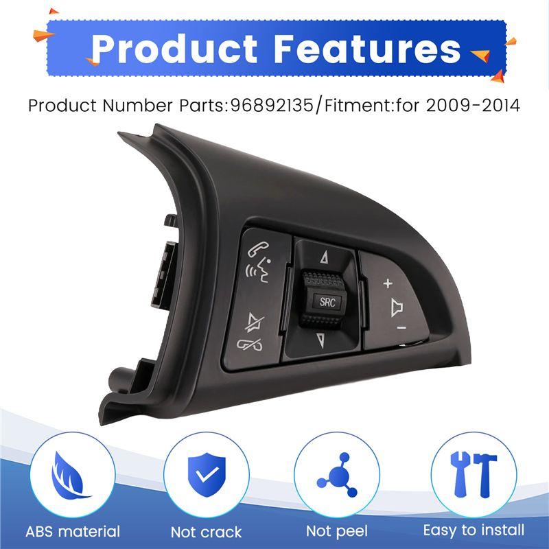 Car Steering Wheel Right Multifunction Button Telephone Volume Control Switch 96892135 For Cruze 2009-2014