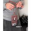 Autumn and Winter Brown Crack Glossy Cute Small Jade Portable Rope for iPhone11promax Apple 11 Mobile Phone Case 11