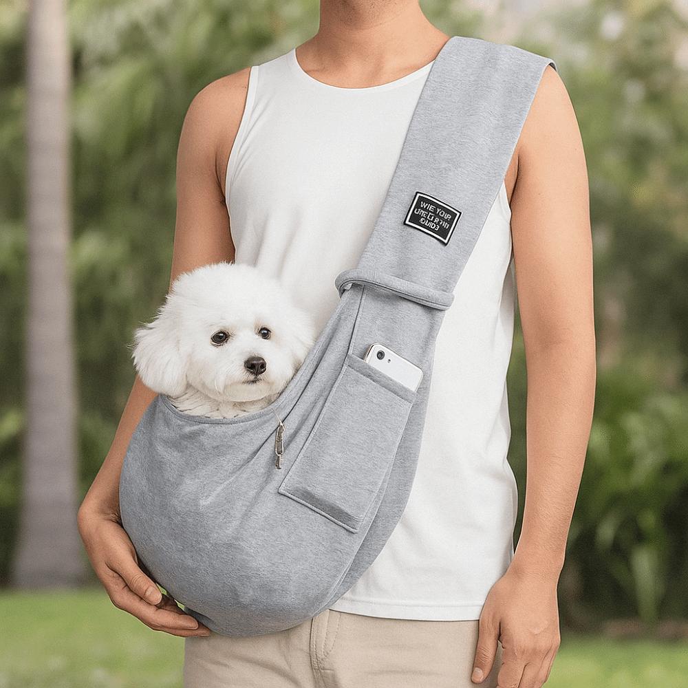 Large Capacity Pet Crossbody Shoulder Bag Polyester Puppy Shoulder Bags  Hands Free Carry