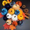 9Pcs Velvet Pumpkins Artificial Pumpkins for Halloween Decor Festival Decoration