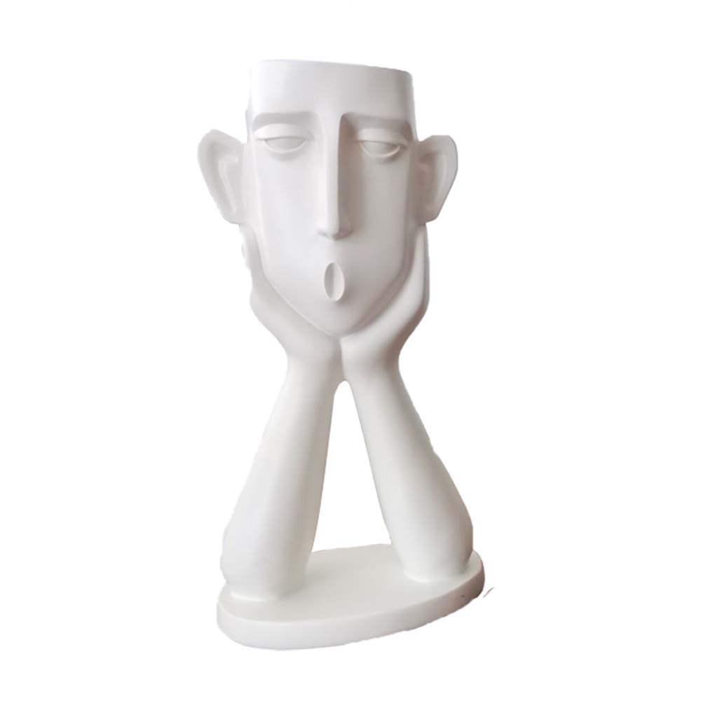 Ventage Home Decoration Plant Pots  Resin Face Planters Orchid Pot Human Face Polyresin Flower Pot for Garden and Hotel