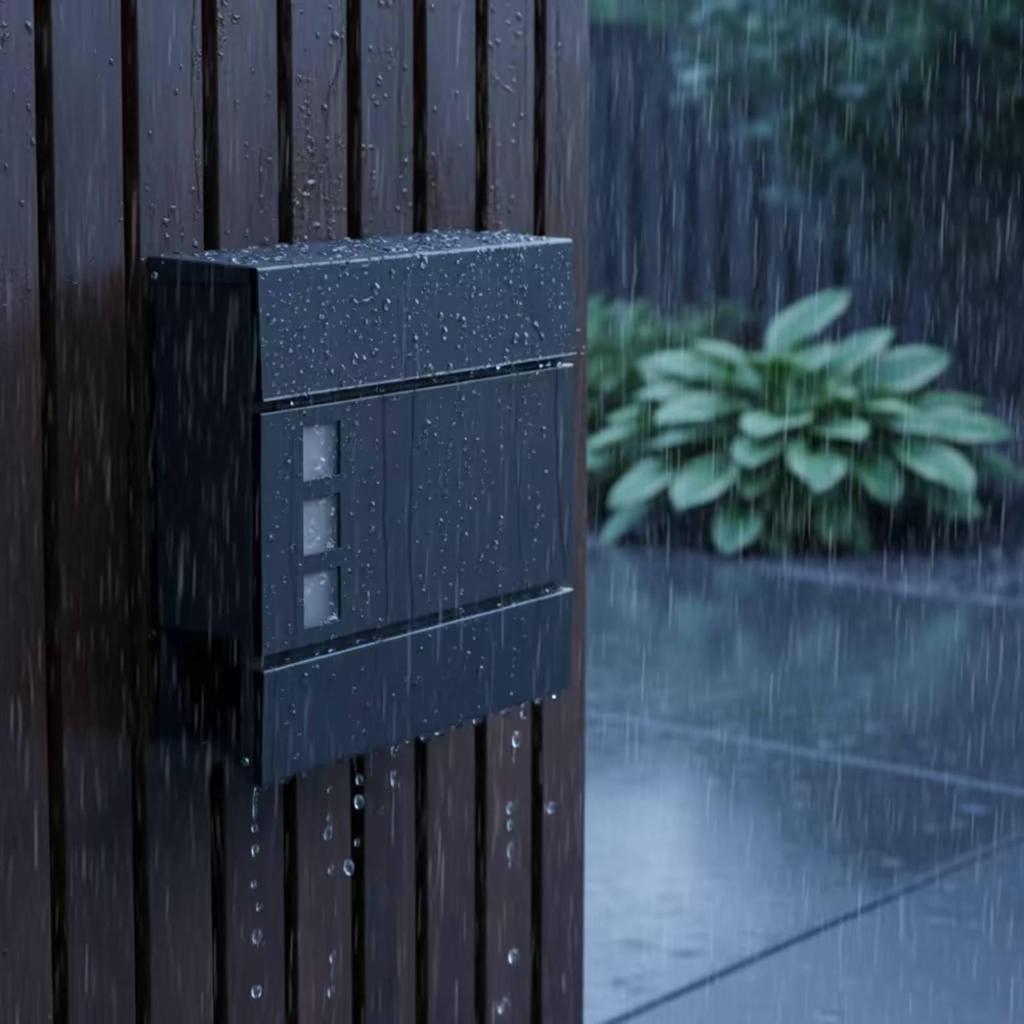 Lockable Mailbox with Viewing Panes WeatherResistant WallMounted Keys Sturdy Postbox