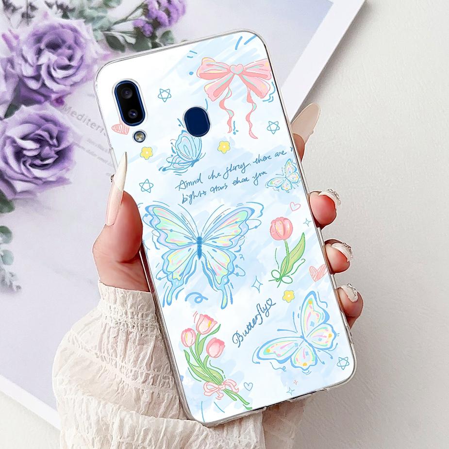 For Samsung Galaxy A10 A20 A30 Case A105F A205F A305F Cute Fashion Painted Cover Soft Silicone Case For Samsung A20 A 10 30 Bags