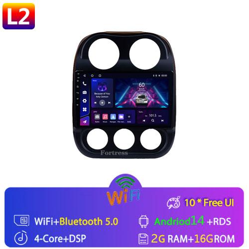 Car Radio For Jeep Compass Patriot 2010-2016 Autoradio Stereo 2 Din Player GPS Navigation Carplay DSP OBD No CD Player