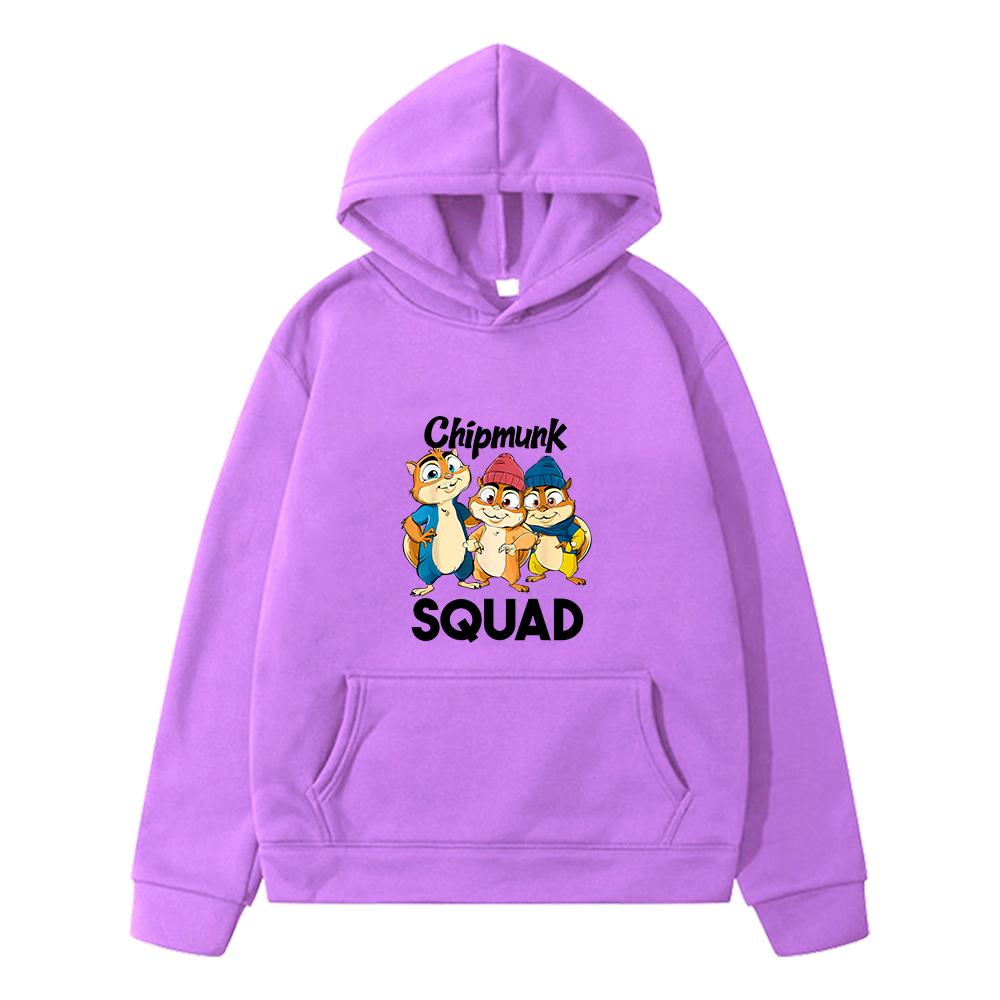 Kawaii alvin and chipmunks costume print hoodies Fleece Jacket y2k sweatshirt Cartoon pullover Autumn anime hoodie girls clothes
