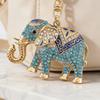 Horse Keychain Colorful Sparkling Rhinestones Elephant Charm Key Chain Decorative Good Luck Pendant Bags Backpacks Wallets Cars Accessories