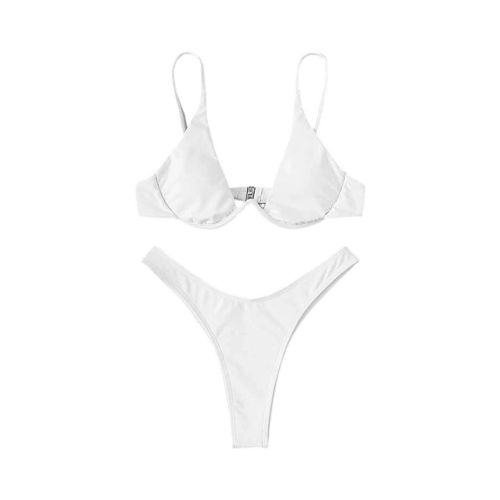 Women's Sexy Bikini Two-piece Push-up Underwire Color Swimsuit