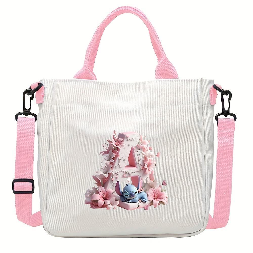 Cartoon Cute Printed Shoulder Bag 26 Letter Messenger Bag Female College Student