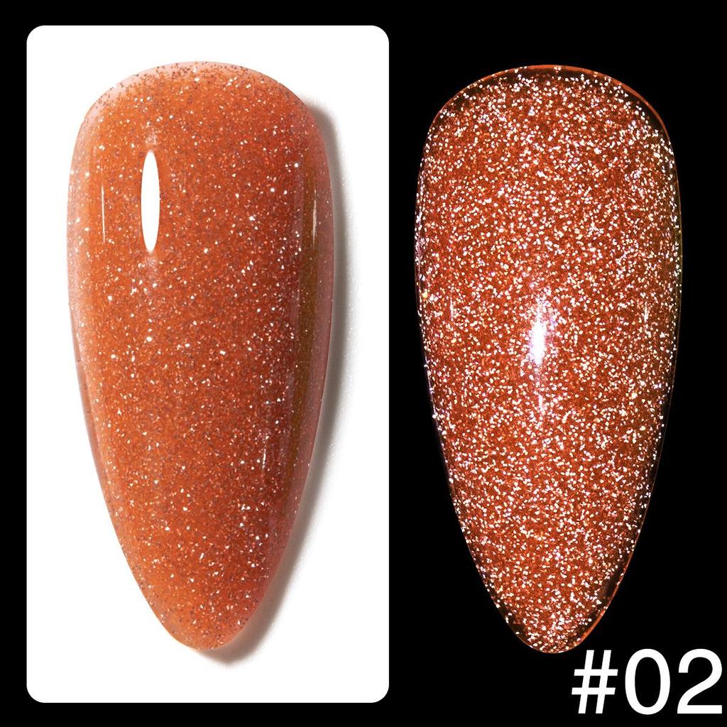 12-Color Fluorescent Glitter Gel Polish for Nail Salons