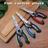 Titanium Dual-Color Eagle Mouth Fish Control Pliers Multifunction Hook Remover Line Cutter Split Ring Opener Lure Pliers