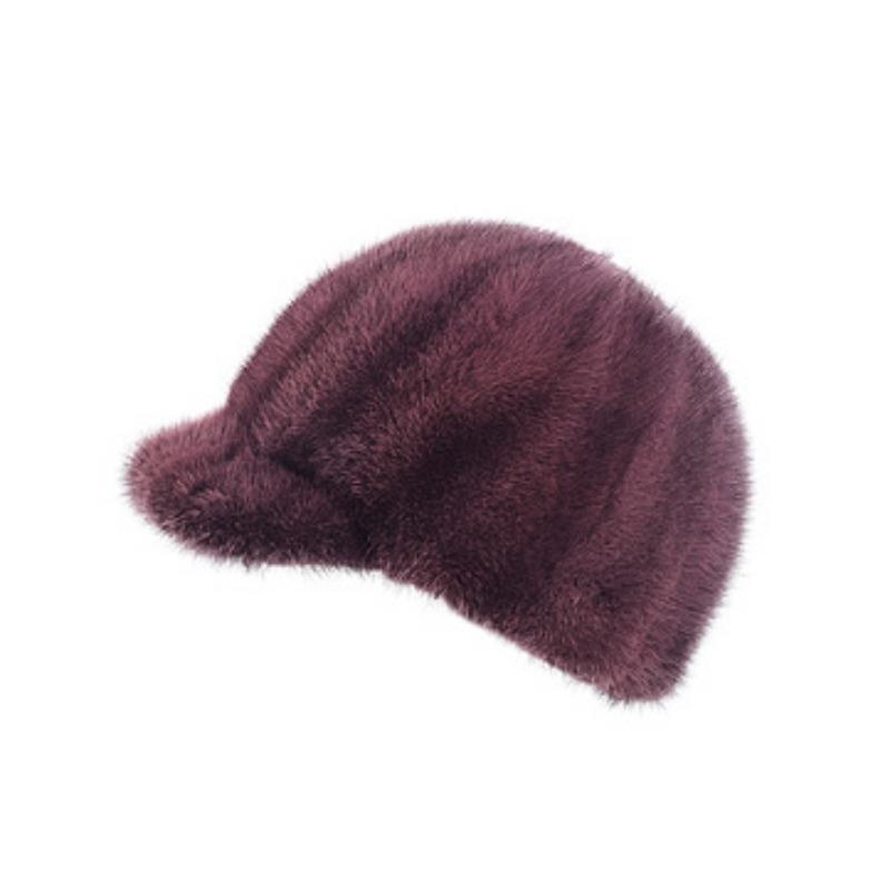 Mink hat mink hair winter fashion mink hat men and women versatile thickened warm knight hat tide