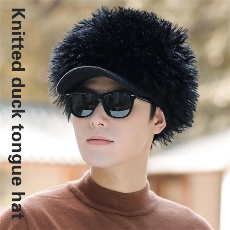 Luxurious Plush Knitted Hat Trendy Portable Hat Soft Fashionable Hat for Hiking and Everyday Fashion Accessory