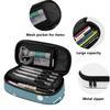 Pen Case Multi Compartment Durable 300D Polyester Full Zipper Closure with Main Compartment Mesh Pocket and Pen Slots for Students