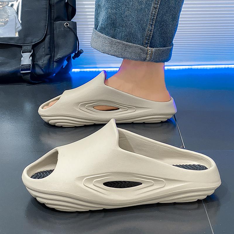 38-45 Herren Groß Mode Weiche Sohle Einzeiler Pantoletten Zuhause Freizeit Hausschuhe Strandsandalen