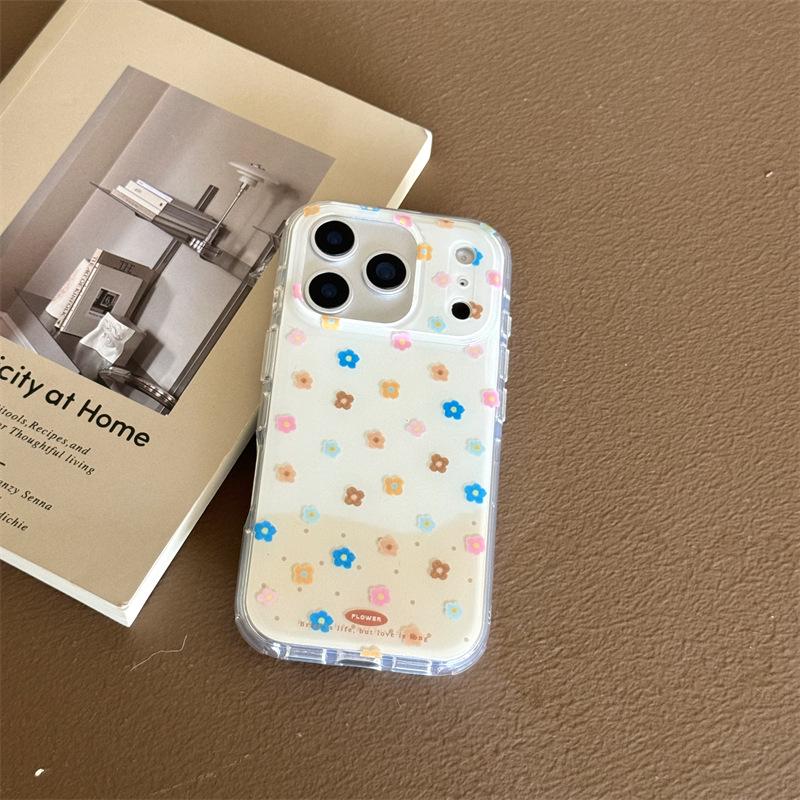 

Цветочный молочный кофейный шнурок для iPhone 17 Pro Max и чехол для Apple 16, двухслойный дизайн для осени и зимы iPhone 14 Pro Max