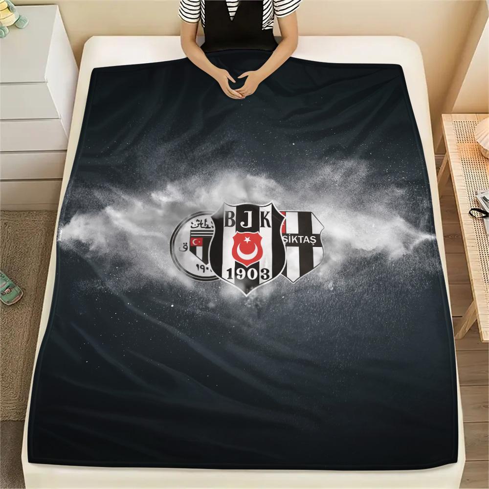 

Beşiktaş Gymnastics Club Print Flannel Blanket, High quality Comfortable for All Seasons, Home Decor, Warmth and Comfort 130cm x 150cm