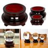 Support de Présentation Élégant en Bois Vintage Support de Base Pour Boule de Cristal Sphère Globe Décoratif