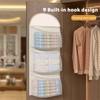 Wardrobe Hanging Storage Net Large Capacity Mesh Storage Bag with Hook Multi-tier Breathable Mesh Pouch for Socks Bras Underwear Dorms Bedrooms