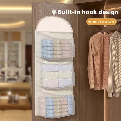 Rete Portaoggetti da Appendere per Armadio Borsa a Rete di Grande Capacità con Gancio Multilivello Sacchetto a Rete Traspirante per Calzini Reggiseni Biancheria Intima Dormitori Camere da Letto