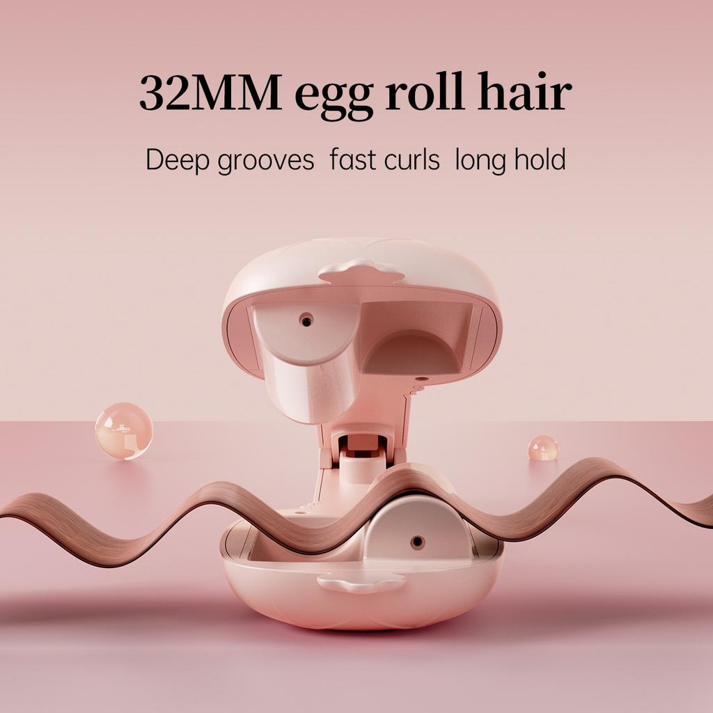 Curling Iron Hair Crimper Waver -Beach Waves Curling Wand, Ionic Deep Waver Hair Curler Tool with Ceramic for Women