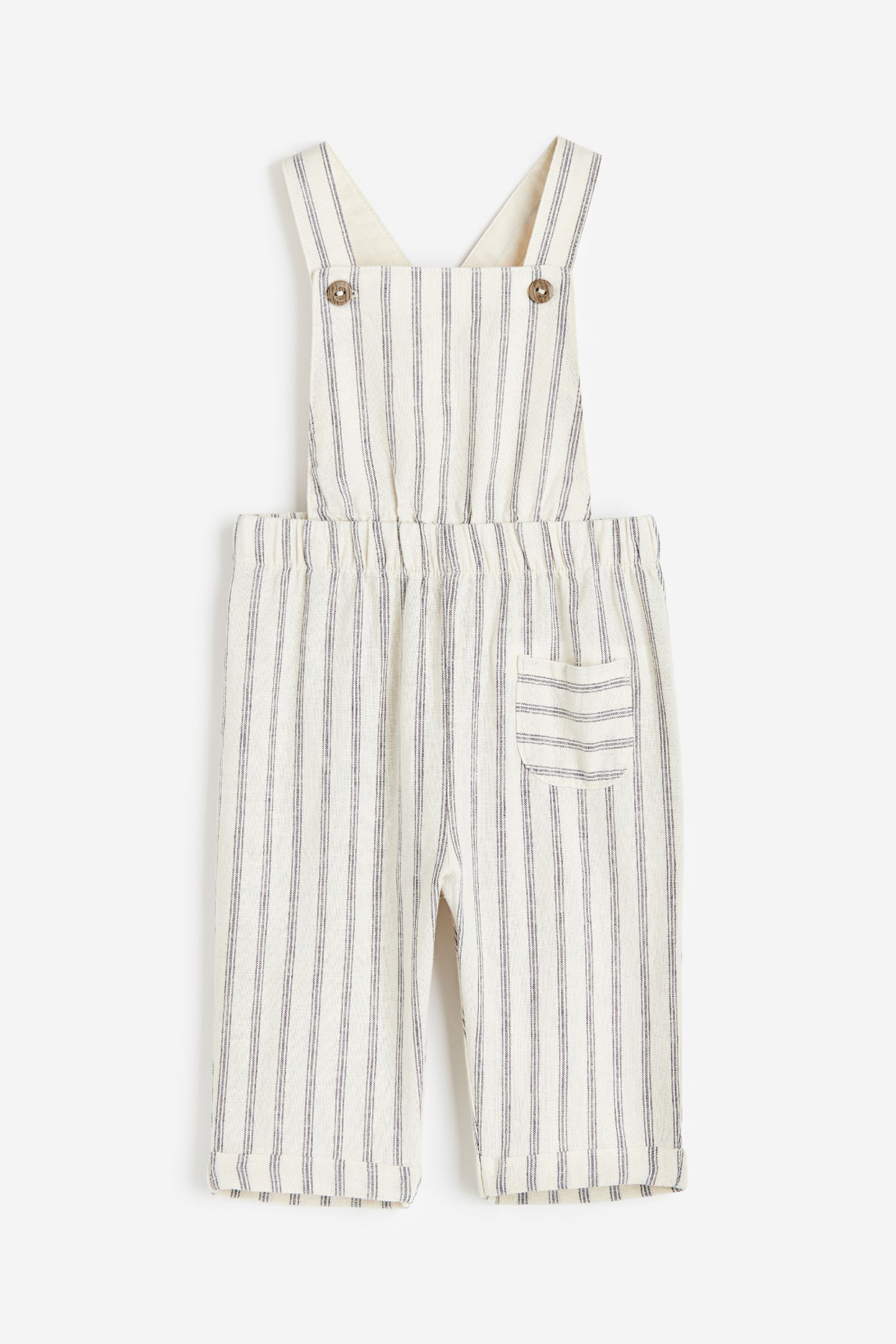 

Linen-blend dungarees