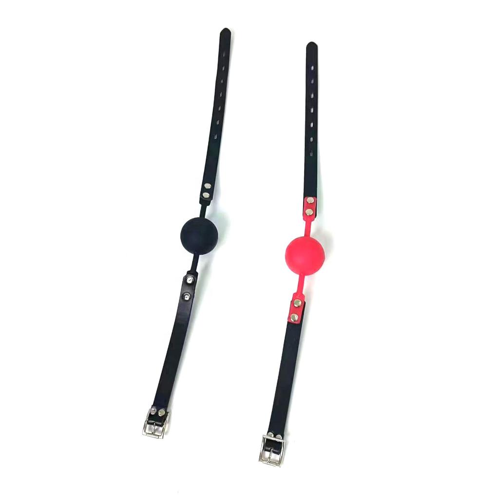 Mouth Gag Sex Toy Colors Silicone Ball Slave Gag With Black PU Leather Straps For Couples Wholesale Of Adult