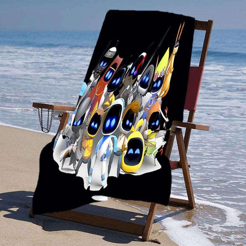 Beweis Strandtuch mit einem Astro Bot Muster - weich, saugfähig, schnelltrocknend, maschinenwaschbar - perfekt zum Schwimmen, Camping, Baden