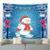 Cartoon Santa Claus Pattern Tapestry Home Bedroom Living Room Wall Decoration Christmas Theme Tapestry