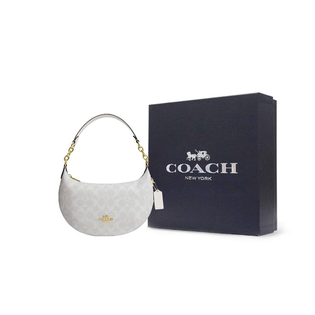 Coach Payton 28 Klassische Monogramm-Reißverschluss-Tragetasche und Umhängetasche aus beschichtetem Canvas und Glattleder Groß Damen Taschen Gold Mehrfarbig CE620-IMRFF