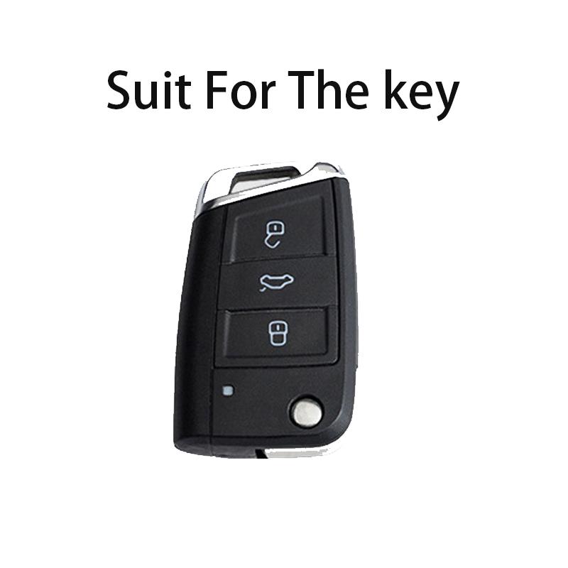 Pink Diamond For Vw Golf 7 Mk 7 Skoda Octavia Seat Leon Ateca Flip Folding Remote Car Key Case Cover Fob Keychain Accessories